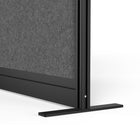 Luxor - Mur modulaire 70 x 48 - Cadre noir segmenté, fenêtre givrée, PET gris frais-Cadre en aluminium et pieds en acier pour une stabilité durable