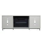 Manhattan Comfort - Ensemble de 2 cheminées modernes Brighton 60 po - Noir et beige-Avertissement Ne touchez pas la surface chaude Gardez les cordons électriques, les rideaux, les meubles et autres matériaux combustibles à au moins 3 pieds de l’avant du radiateur et à l’écart des côtés et de l’arrière Certifié UL Certifié FCC