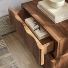 Modway - Isola 2 tiroirs Table de chevet, Noyer-Base du socle