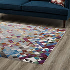 Modway - Lavendula Mosaïque triangulaire Tapis de 5 pi l x 8 pi L - Multicolore-Dessous en caoutchouc rainuré de préhension 