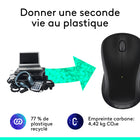 Logitech – Souris sans fil M310, noir-Conception ambidextre avec prise en caoutchouc doux confortable dans l'une ou l'autre main