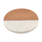 Maxwell & Williams - Collectif de Sous-verre Ronde Marbre & Blanc Acacia Sous-verre - Paquet de 12-Essuyer avec un chiffon humide