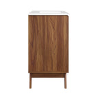 Modway - Soma 36" Vanette de salle de bain - Blanc noyer-Finition du grain du bois