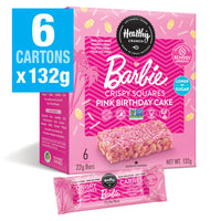 Healthy Crunch - Carrés croustillants Barbie Vanilla Sparkle- 22 gr - Paquet de 36-Sans gluten