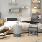 HOMCOM - Table d’appoint finition béton - gris-Couleur : Gris 
