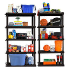 Oskar - Étagère de rangement grande à 5 niveaux - 18 po x 36 po x 74 po - Noir-Comprend cinq étagères à hauteur fixe H 16 x L 36 x P 18 pouces