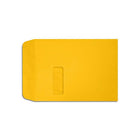 LUX - Enveloppes à fenêtre à bout ouvert, 9 x 12 po, jaune tournesol, 50/boîte (LUX-1590-12-50)-Les enveloppes à fenêtre à bout ouvert de 9 x 12 po sont idéales pour envoyer des documents, des catalogues, du publipostage, du matériel promotionnel et des brochures