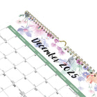 Blueline - 2026 Calendrier mural mensuel de 3 mois par feuille 14 mois - 27 po x 12-1/4 po - Passion - Anglais-Trois mois sur chaque feuille, un bloc par jour