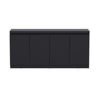 Manhattan Comfort - Buffet moderne Griffin 62" à 4 portes - Onyx-Placement polyvalent idéal pour les salles à manger, les salons, les entrées ou les bureaux