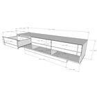 Nexera - Meuble audio-vidéo Stereo, 72 po, 3 tiroirs, Blanc-Meubles conçus et produits au Canada à partir de panneaux de particules et de MDF certifiés CARB II/FSC.  Item expédié en 24-48 heures après réception de la commande.  Assemblage requis
