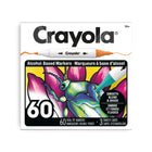 Crayola - Ensemble de 60 marqueurs double pointe à base d'alcool - pointe fine et pointe pinceau - paquet de 60-Pointe double précise et fiable : chaque marqueur à BASE d'alcool est doté d'une pointe fine pour les traits détaillés et d'une pointe pinceau souple pour les traits fluides et expressifs et une couverture contrôlée