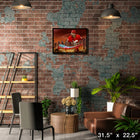 Nazem Kadri 20x29 Flames Skyline-H - Toile encadree - 31" x 22"-Sous licence officielle de la LNH et de l'AJLNH