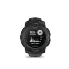 Garmin - Instinct 3 - 45 mm, solaire, édition tactique, noir avec bracelet noir-PRÊT POUR LA MISSION - Les fonctionnalités tactiques dédiées incluent une activité jumpmaster, une projection de points de cheminement, un format GPS à double position, une activité tactique préchargée, un mode furtif, un coupe-circuit, une activité de randonnée et un solveur balistique intégré d'Applied Ballistics avec des frais uniques.