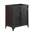 Modway - Steamforge 30" Vanette de salle de bain - Blanc Noir-Trous centraux de 8"