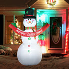 HOMCOM - Bonhomme de neige gonflable - décoration de Noël avec lumières LED-Tissu en polyester durable et résistant aux intempéries pour une utilisation en extérieur et en intérieur 