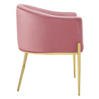 Modway - Savour Performance Velvet Fauteuil à manger d’accent Ensemble de 2 - Rose poussiéreuse-Rembourrage en mousse dense