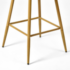 Homy Casa - Tabourets de Bar 26'' avec Siège Tissu Vert - Paquet de 2-Repose-Pieds Intégré : Repose-pieds inclus pour un confort accru et une assise détendue