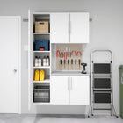 Prepac - Armoire de rangement étroite HangUps de 15 po - blanc-3 tablettes ajustables et 1 tablette fixe les tablettes mesurent 0,75 po d'épaisseur