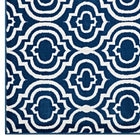 Modway - Frame Treillis marocain de transition Tapis de comédie 8 pi l x 10 pi L - Bleu marocain et ivoire-Polypropylène 100% à thermofixation douce