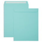 JAM Paper - Enveloppes format catalogue 10 po l x 13 po H à ouverture sur le petit côté, bleu turquoise, paquet de 25-4
