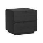 Manhattan Comfort - Table de nuit moderne contemporain Chrystie 26" à 2 tiroirs - Noir - Lot de 2-Parfait pour le rangement de chevet, les lampes ou les objets de décoration
