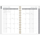 Mead - Agenda hebdomadaire/mensuel jaune minimaliste 2026 - 8-1/2 po H x 5 1/2 po l - jaune - bilingue-Couverture en poly transparent et durable résistant à l'eau