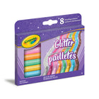 Crayola - Marqueurs Pailletés, Lot de 8-À Noter : Pour de meilleurs résultats, pomper les pointes des marqueurs avant de les utiliser pour faciliter l'écoulement de l'encre