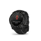Garmin - Montre connectée Instinct 3 - 45 mm - Noir avec bracelet noir-Performances de la batterie : jusqu'à 18 jours d'autonomie en mode montre intelligente (dont 7 jours toujours allumés) et jusqu'à 32 heures en mode GPS.