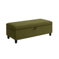 Brassex - Torin Ottoman de rangement - vert-Dessus généreusement rembourré