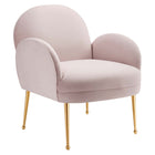 Modway - Transcend Performance Velvet Fauteuil - Rose-Fauteuil rétro moderne