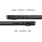 Apple 14" MacBook Pro - M5 Chip - 10-core GPU - 1 TB SSD - 24 GB Unified Memory - Space Black - English-Stay perfectly framed and sound great with a 12MP Center Stage camera, three studio-quality mics, and six speakers with Spatial Audio and support for Dolby Atmos