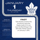Turner Sports - 2026 Maple Leafs De Toronto Calendrier de Bureau Boîte Quotidiennement - 13,7 cm L x 13,7 cm H - Anglais-Page bonus avec les mois de septembre à décembre 2025