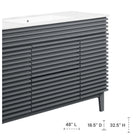 Modway - Render 48" Vanité de salle de bain à un seul lavabo - Gris blanc-Pieds en bois effilés