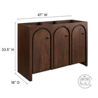 Modway - Appia 48" Armoire de toilette de salle de bain (lavabo non inclus) - Noyer-Découpes de plomberie