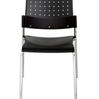 Global - Chaise empilable Sonic, nocturne avec un bâti chromé-Assise et dossier en polypropylène