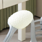 Vinsetto - Chaise de bureau avec hauteur et inclinaison réglables - blanc-Tissu peluche (teddy) duveteux et moderne