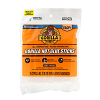Gorilla - Hot Glue Sticks 4 po Taille Miniature - Paquet de 75-Résistant aux intempéries : pour une utilisation intérieure et extérieure