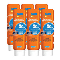 Sunzone - Lotion solaire SPF 30 - 325 ml - Lot de 6-Protection à large spectre SPF 30 contre les rayons UVA/UVB
