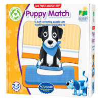 University Games - The Learning Journey My First: Puppy Match - Puzzle d’Association Des Chiots Pour Tout-Petits - Puzzle De Préapprentissage Des Animaux - Premier Puzzle Intéractif Pour Tout-Petits-Améliore les compétences d’association et la reconnaissance des objets