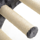 PawHut - Étagère murale pour chat avec poteau à griffer, balles de jeu, plateformes - gris foncé-Couleur : Gris foncé 