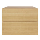 Nexera - Table de nuit à 2 tiroirs James, Érable naturel-Meubles conçus et produits au Canada à partir de panneaux de particules et de MDF certifiés CARB II/FSC.  Item expédié en 24-48 heures après réception de la commande.  Assemblage requis