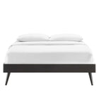 Modway - Margo Bois Cadre de lit plateforme Queen, Noir-Capacité de poids : 600 lb