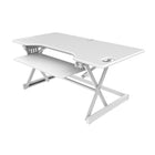 Rocelco - DADR46-WH Élévateur de bureau à hauteur réglable de luxe avec plage de levage verticale améliorée - Blanc-Élévateur de bureau assis-debout à hauteur réglable avec plage verticale étendue