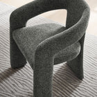 Modway - Oslo Tonneau Tissu tapis Chaise d’accent pour salle à manger - Anthracite-Entièrement assemblé