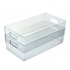 Azar - Bac de rangement étroit avec poignée - 5,12 po x 6,5 po x 16,14 po - Transparent - Paquet de 4-Poignées intégrées pour un transport et un repositionnement faciles