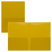 Staples - Portfolio à deux pochette - Format lettre - Jaune translucide-Poly