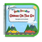 The Pencil Grip - Cahier d'activités réutilisable Daily Doodler - Jeux Nomade, 4 Wonder Stix inclus-12 pages effaçables avec des jeux de voyage populaires et 4 Wonder Stix