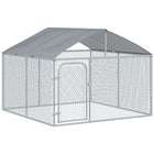 PawHut - Chenil pour chien extérieur 7,5 pi L x 7,5 pi l x 5,7 pi H avec toit et housse imperméable résistante aux UV-Chenil fermé pour chien offrant amplement d'espace pour que votre animal puisse faire de l'exercice et jouer 