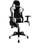 Nicer Furniture - chaise de jeu de style course - blanc-Revêtement en PVC durable et maille respirante pour un confort optimal.  