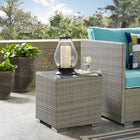 Modway - Repose Terrasse extérieure Table d’appoint - Gris clair-Rotin synthétique PE beige/gris